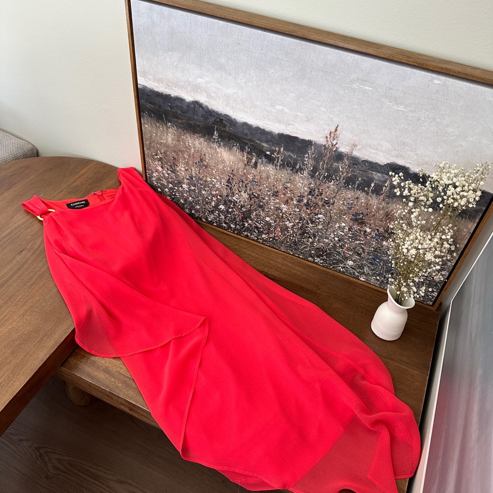 bebe Spring Formal Coral Dress
